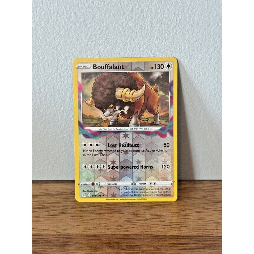 Pokémon TCG Bouffalant 148/196 LOST ORIGINS REVERSE HOLO PACK FRESH